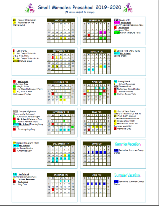 Calendar Woodridge United Methodist Church